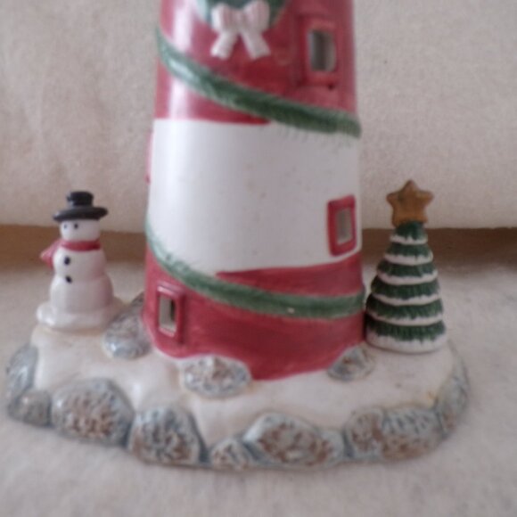 LAST DAY SUNDAY Yankee Candle Christmas Lighthouse Snowman Christmas - Picture 3 of 6